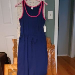 old navy dress navy and pink